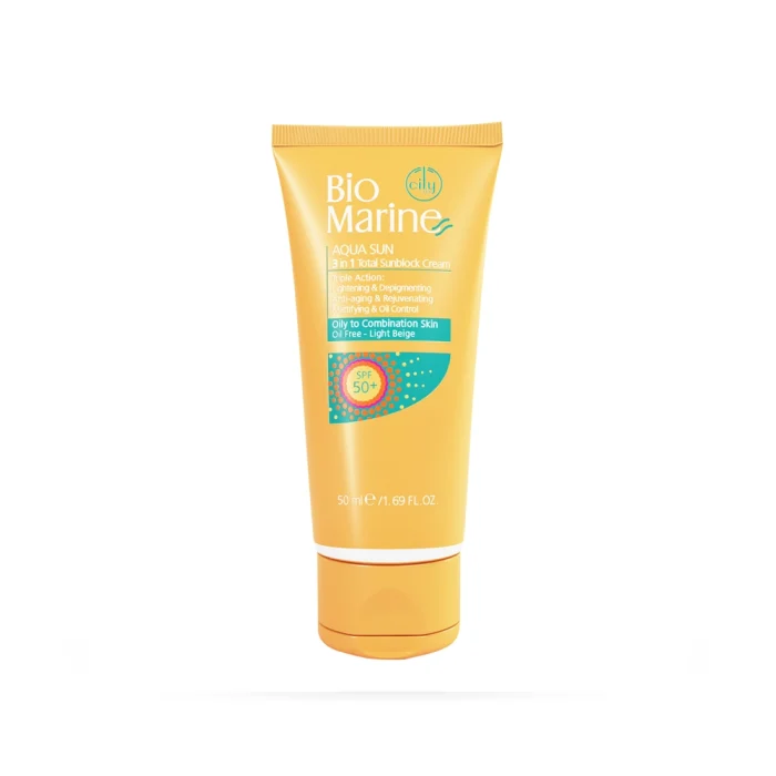 کرم ضد آفتاب +SPF50 بژ روشن بایومارین